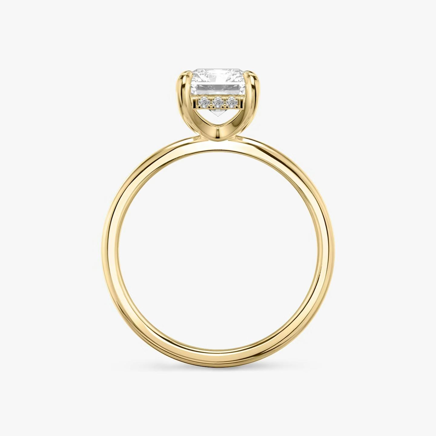 The Classic Hidden Halo | Radiant | 18k | 18k Yellow Gold | Band: Plain | Prong style: Plain | Diamond orientation: vertical | Carat weight: See full inventory